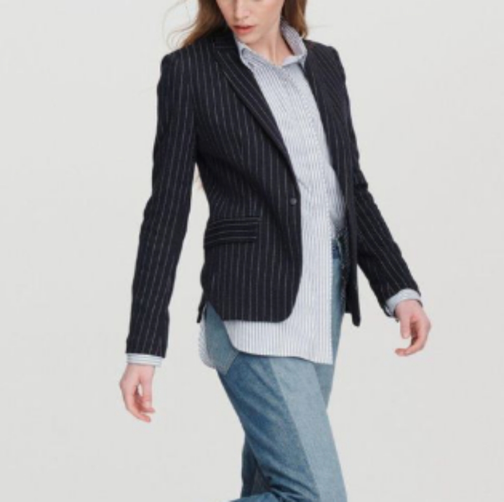 PinStripe Banana Republic Boyfriend Blazer
